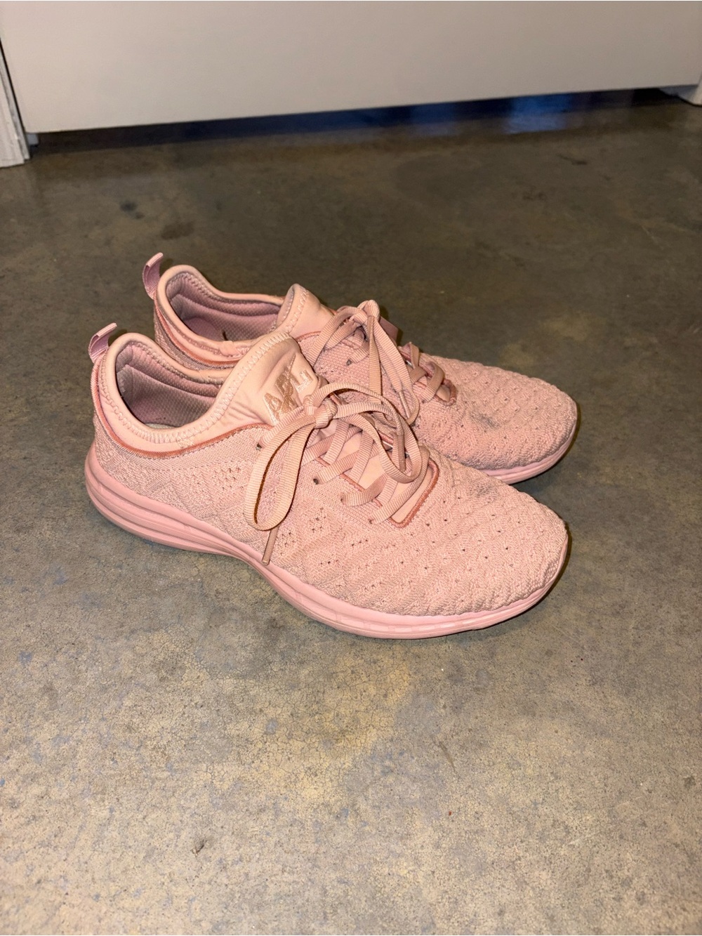 APL Women's Knit Lace-Up Sneakers - Light Pink
